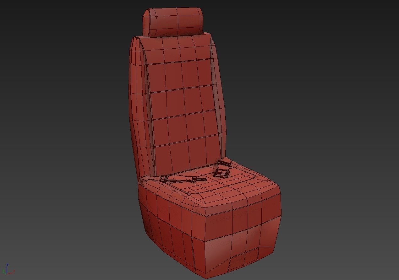 Airplane Seat 3D model_5
