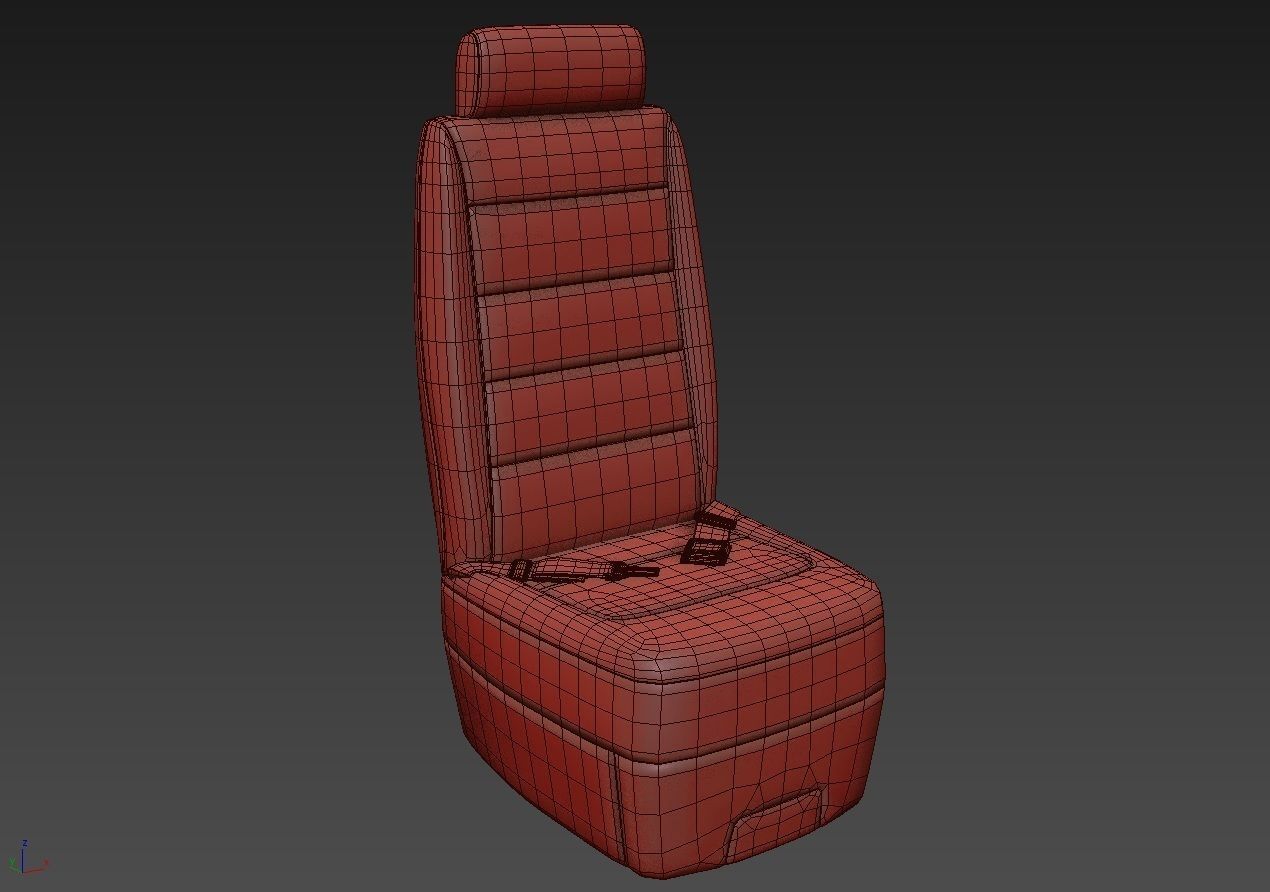 Airplane Seat 3D model_6
