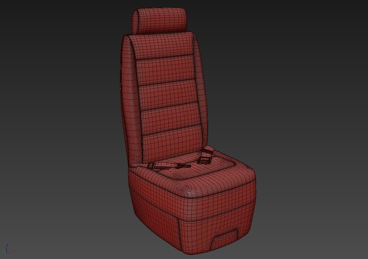 Airplane Seat 3D model_7