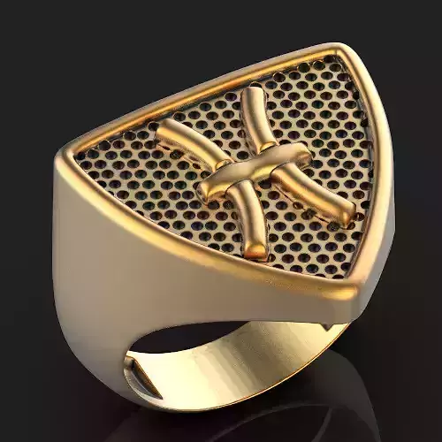 Zodiac Pisces ring Silver Gold  Print