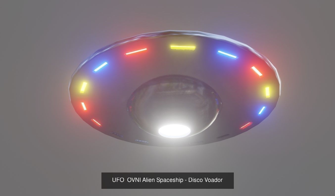 Alien UFO Landing 3D Model Collection_1