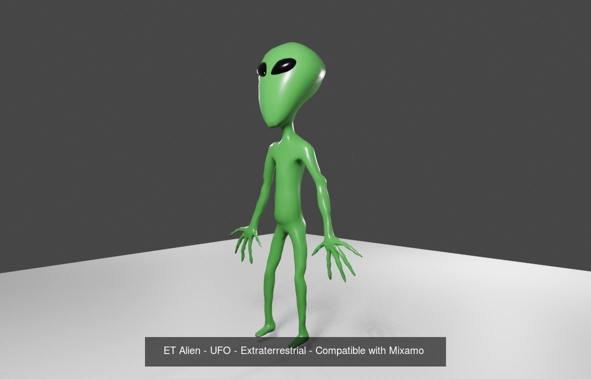 Alien UFO Landing 3D Model Collection_2