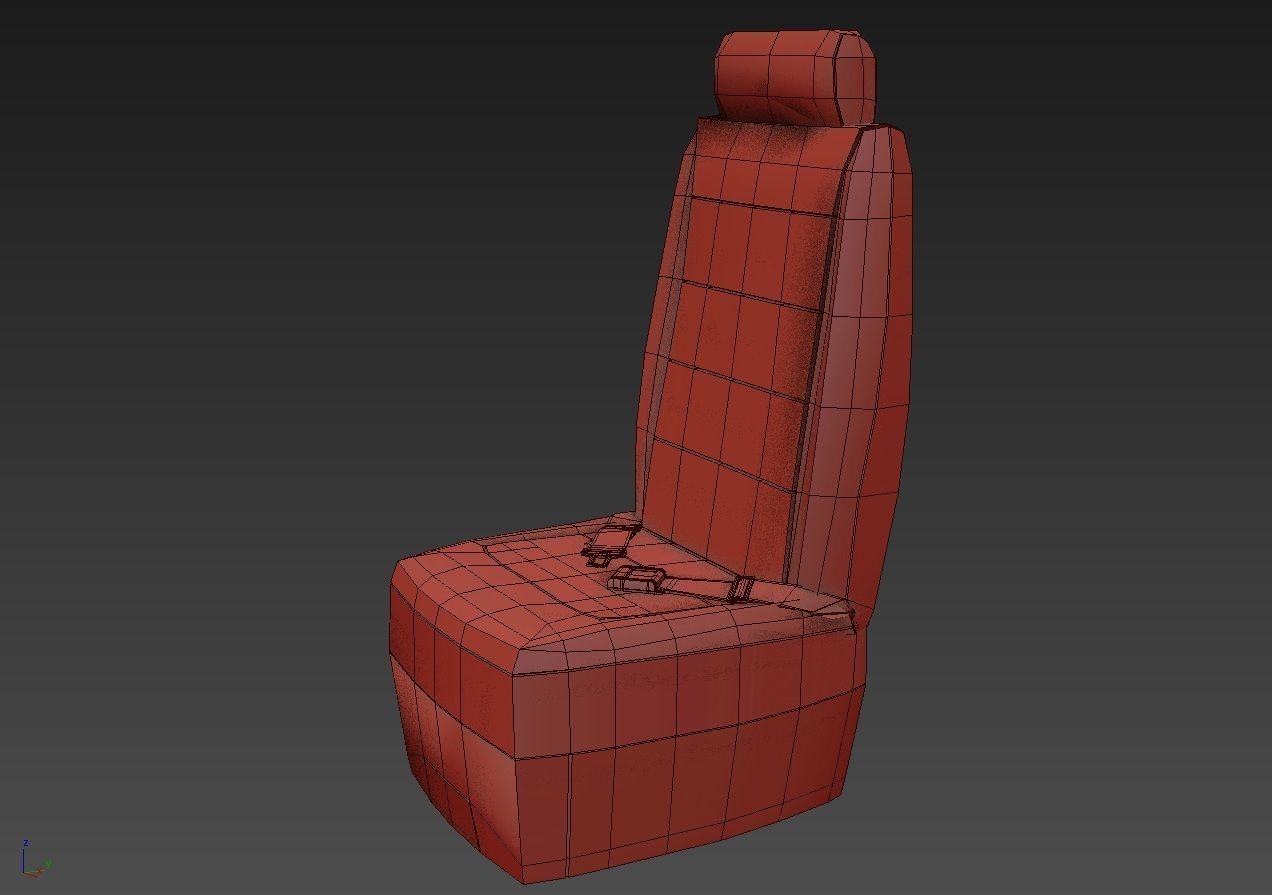 Airplane Seat 2 3D model_11