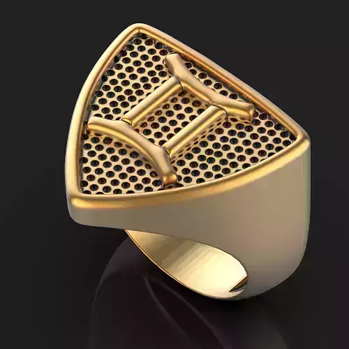 Zodiac sagittarius ring Silver Gold  Print