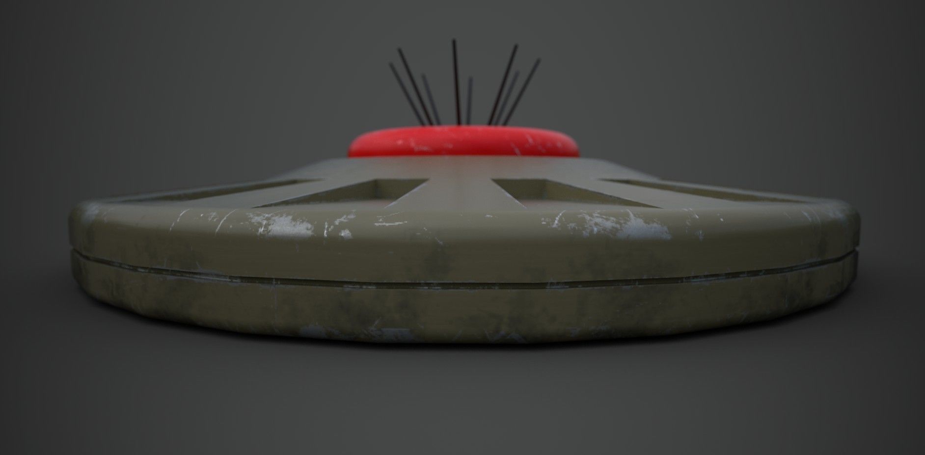 Land Mine Low-poly 3D model_2