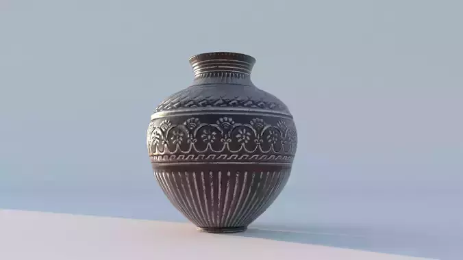 3d model pot vase in style of ancient greek art