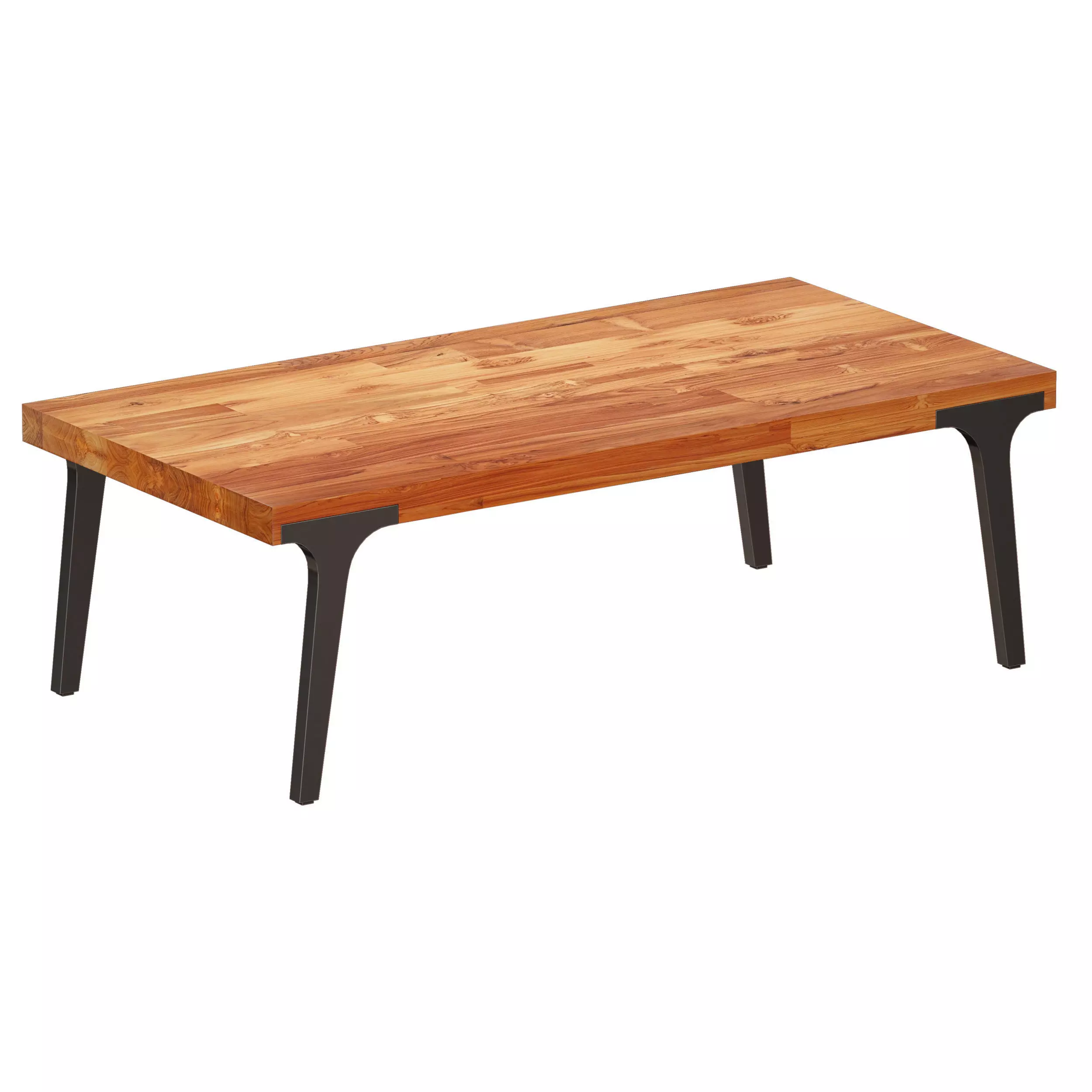 Lakin Recycled Teak Coffee Table Crate and Barrel 3D model_0