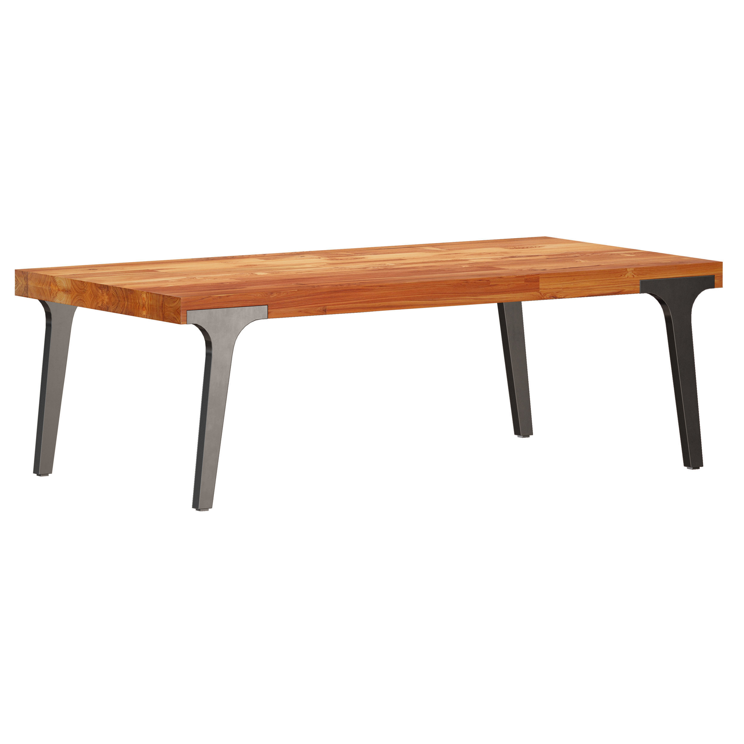 Lakin Recycled Teak Coffee Table Crate and Barrel 3D model_1