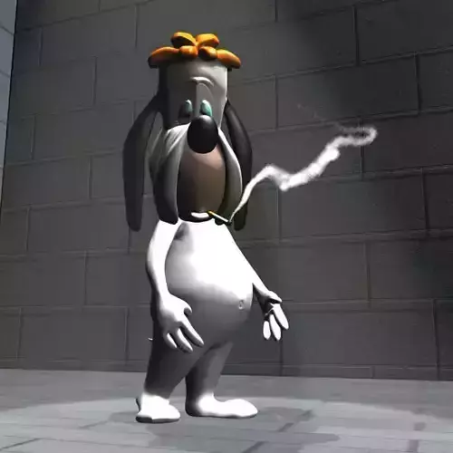 Droopy Rigged Low-poly 3D model