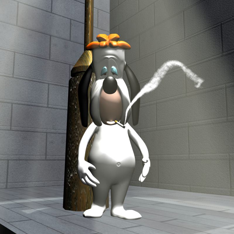 Droopy Rigged Low-poly 3D model_2