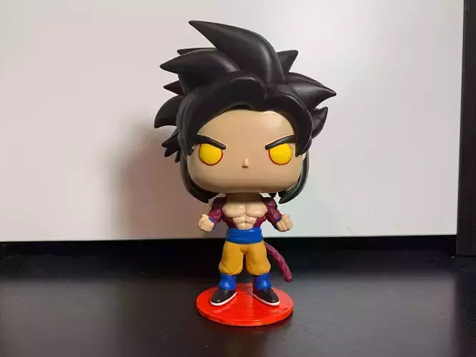 Super Sayan 4 Goku Custom Funko Pop 3D print model