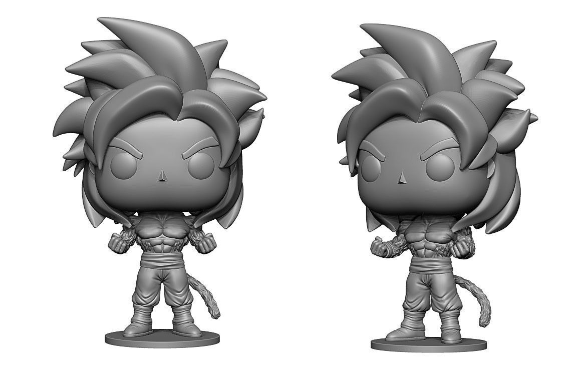 Super Sayan 4 Goku Custom Funko Pop 3D print model_1