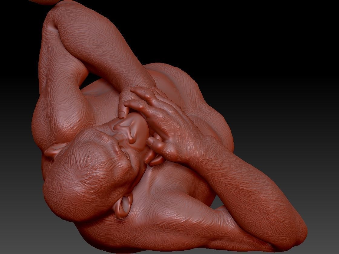 Three Wise Monkeys Set 3D print model_7