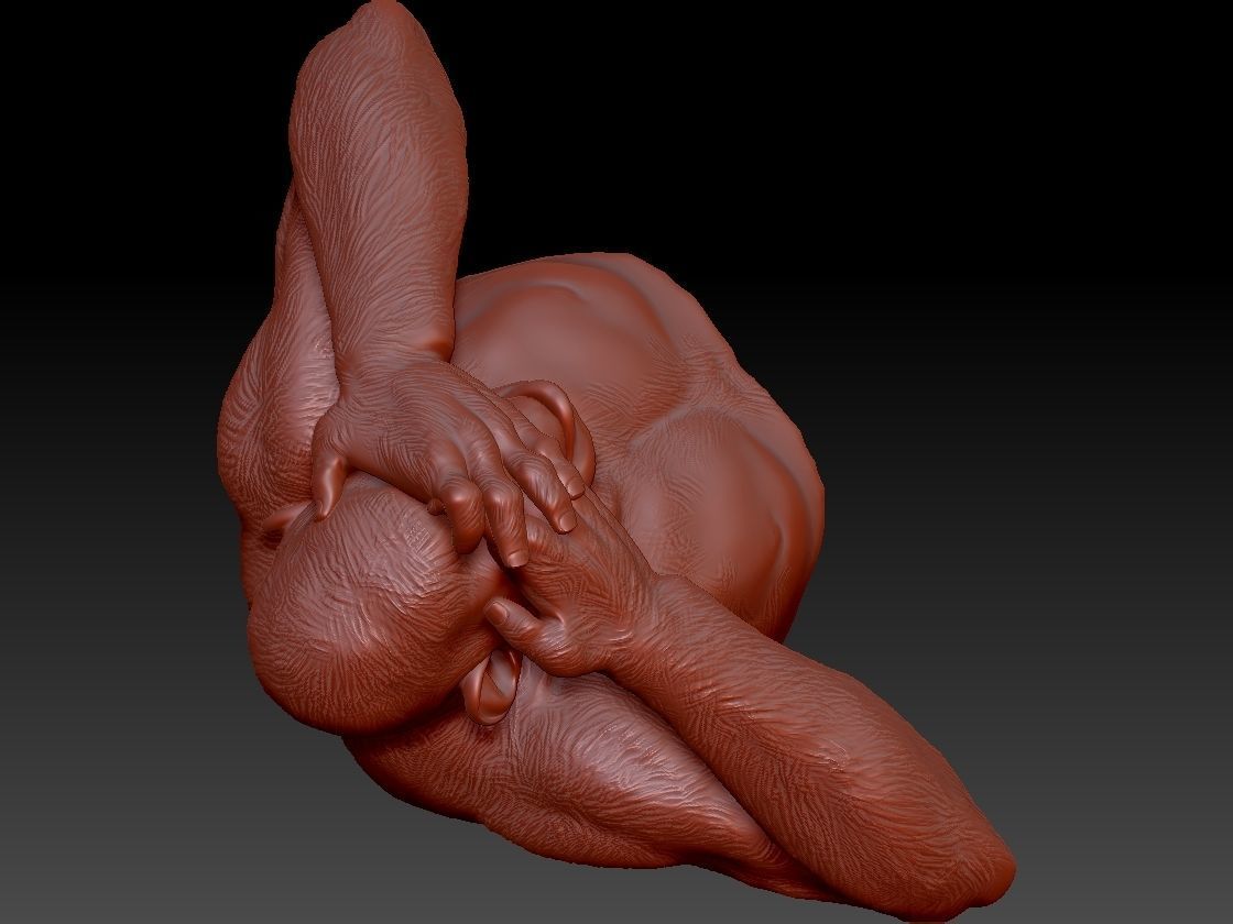 Three Wise Monkeys Set 3D print model_9