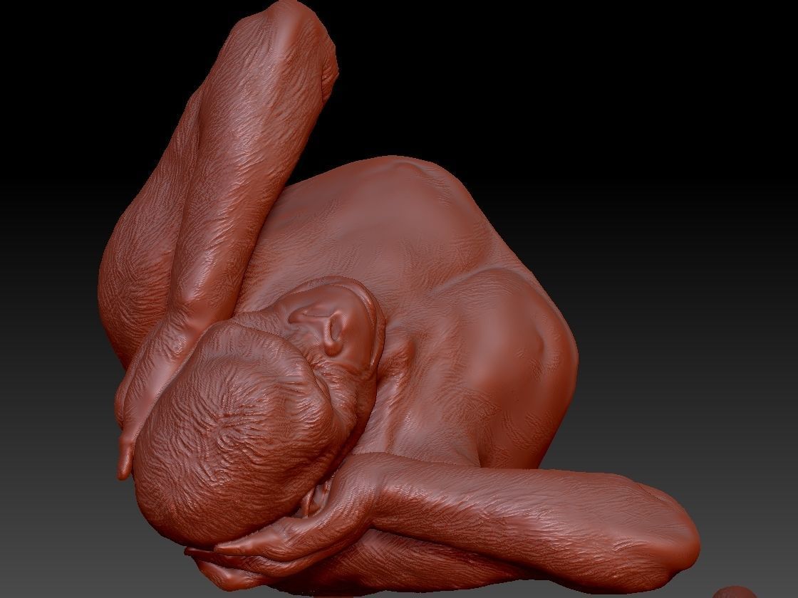 Three Wise Monkeys Set 3D print model_8