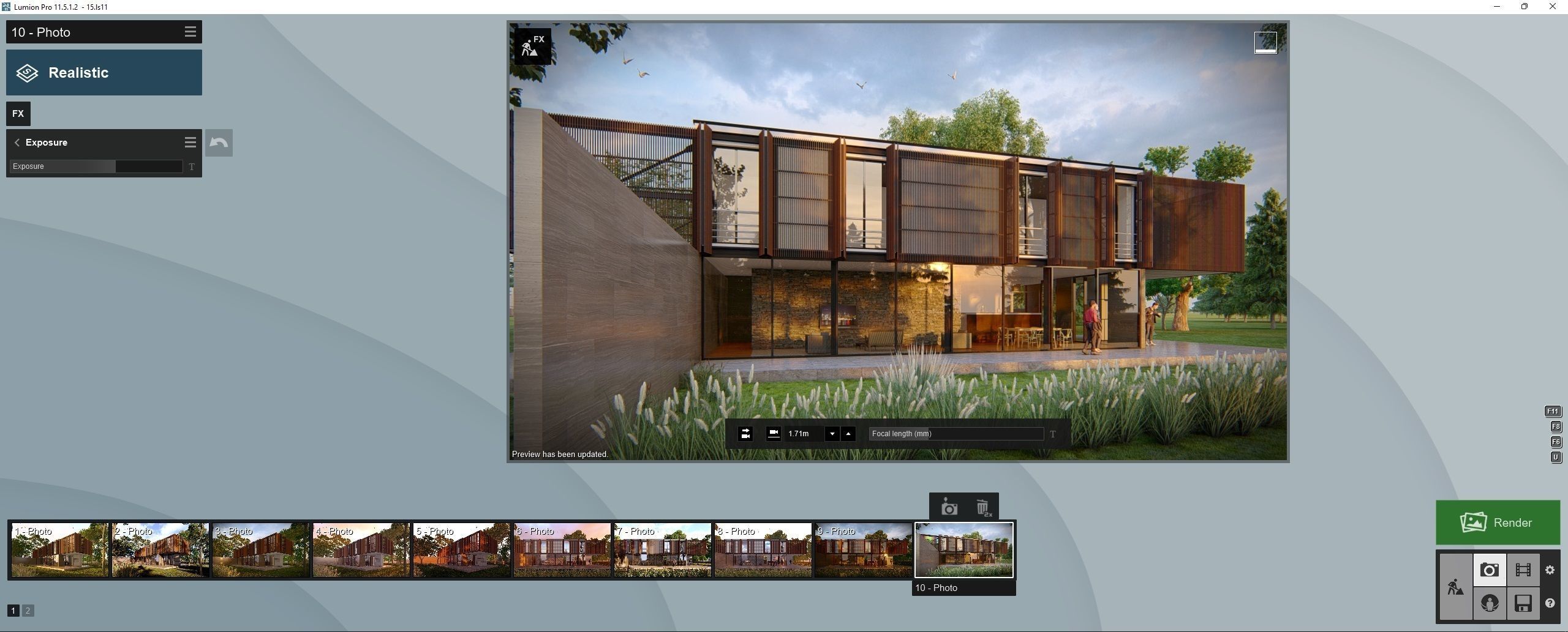 SCENE LUMION 9 AND  11 5  PSD   HOUSE  YOGA4ARCH 3D model_4