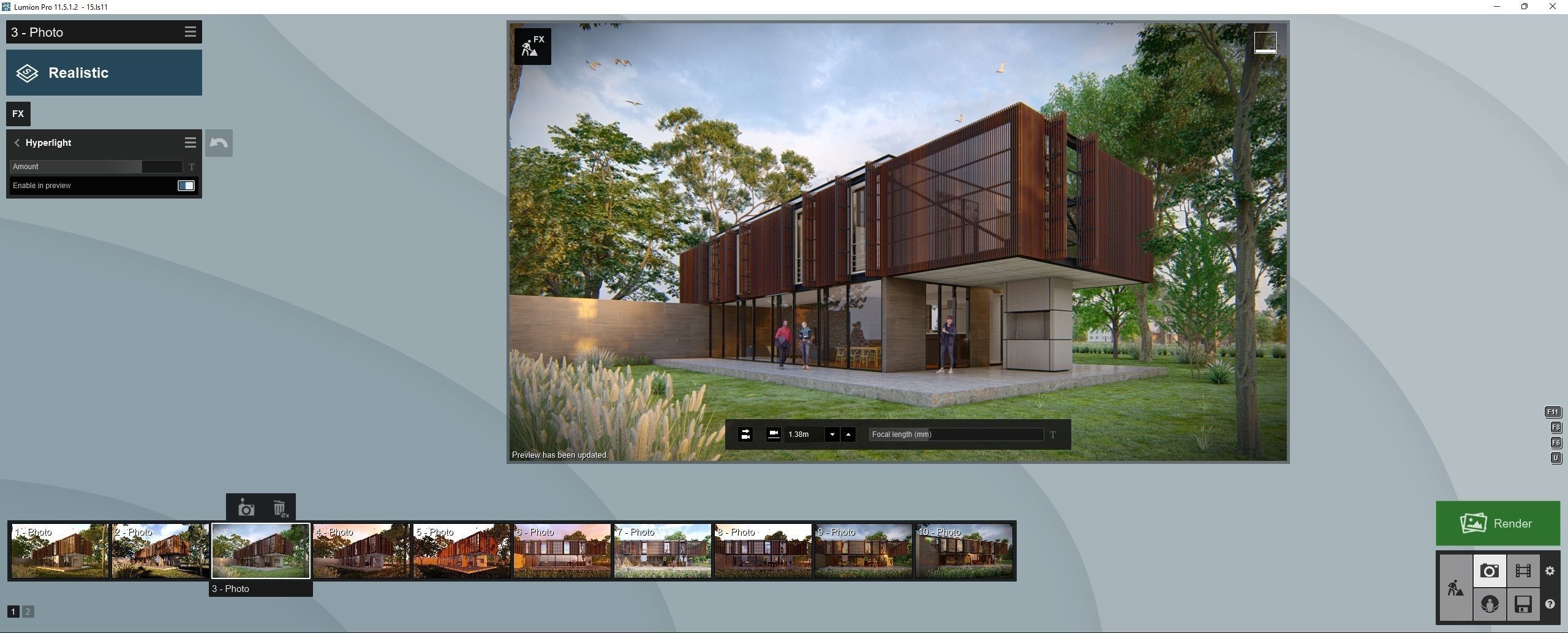 SCENE LUMION 9 AND  11 5  PSD   HOUSE  YOGA4ARCH 3D model_24