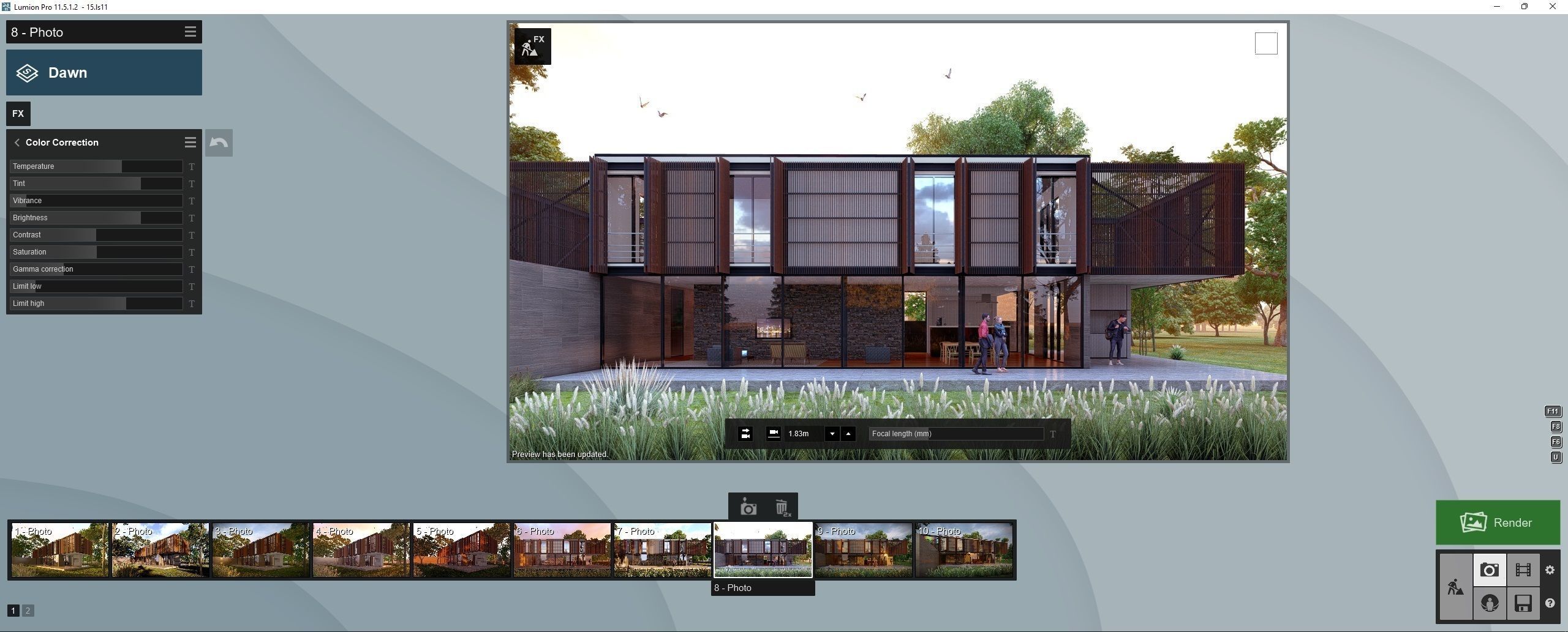 SCENE LUMION 9 AND  11 5  PSD   HOUSE  YOGA4ARCH 3D model_29