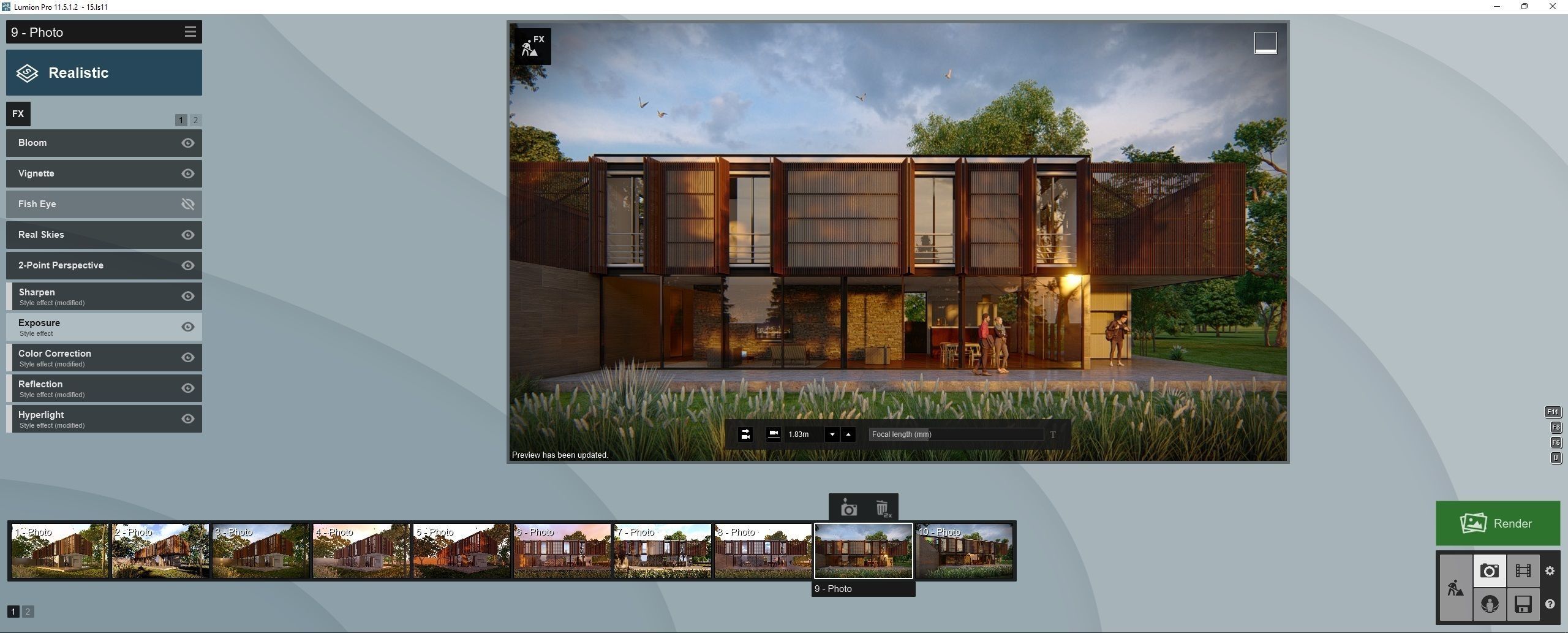 SCENE LUMION 9 AND  11 5  PSD   HOUSE  YOGA4ARCH 3D model_30