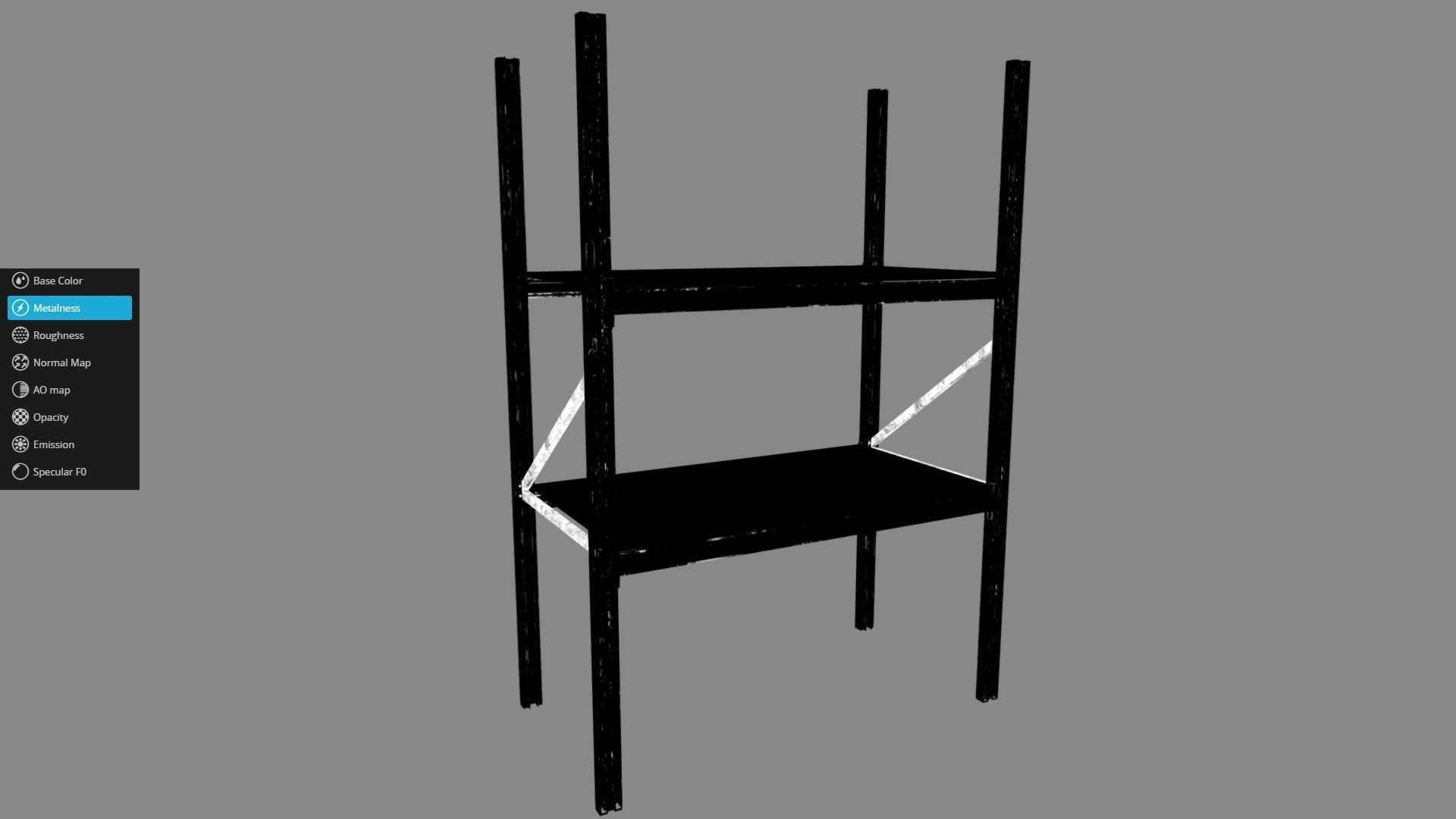 Racking Low poly PBR shelving unit Low-poly 3D model_13