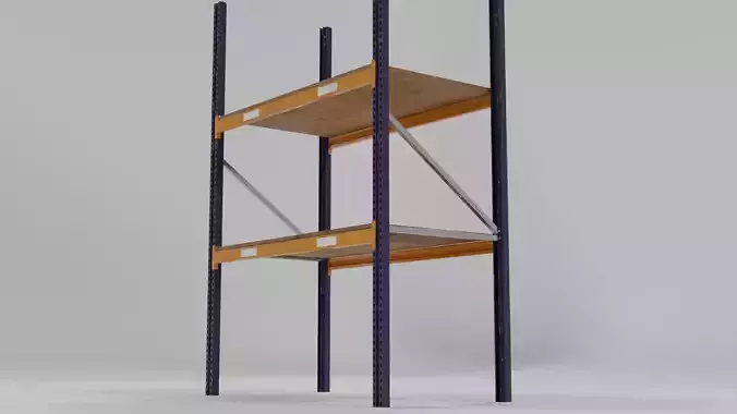 Racking Low poly PBR shelving unit Low-poly 3D model