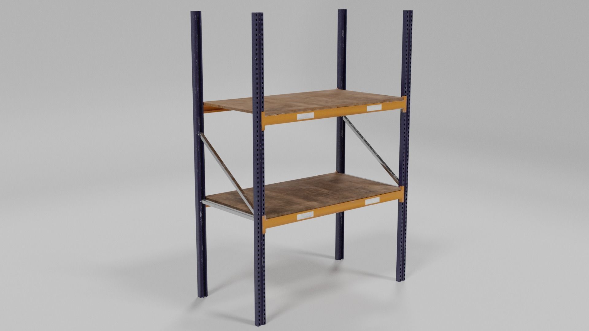 Racking Low poly PBR shelving unit Low-poly 3D model_6