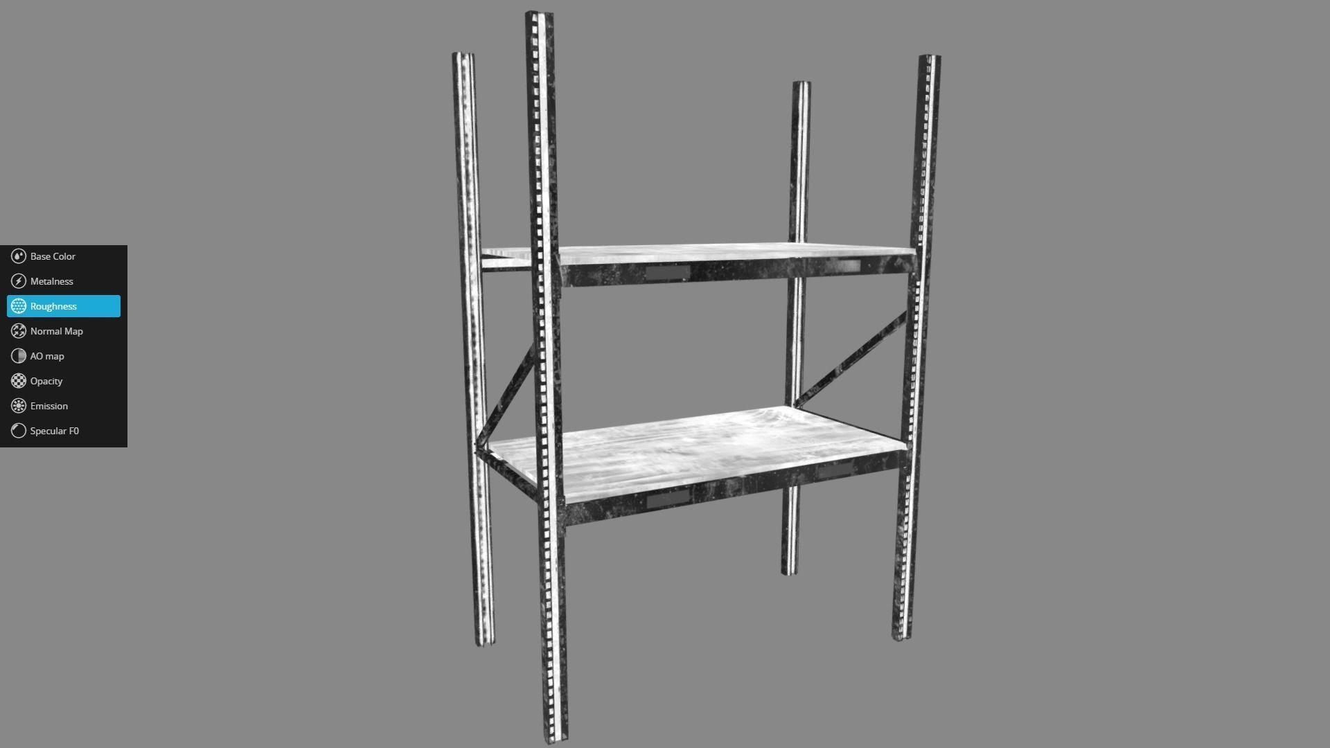 Racking Low poly PBR shelving unit Low-poly 3D model_14