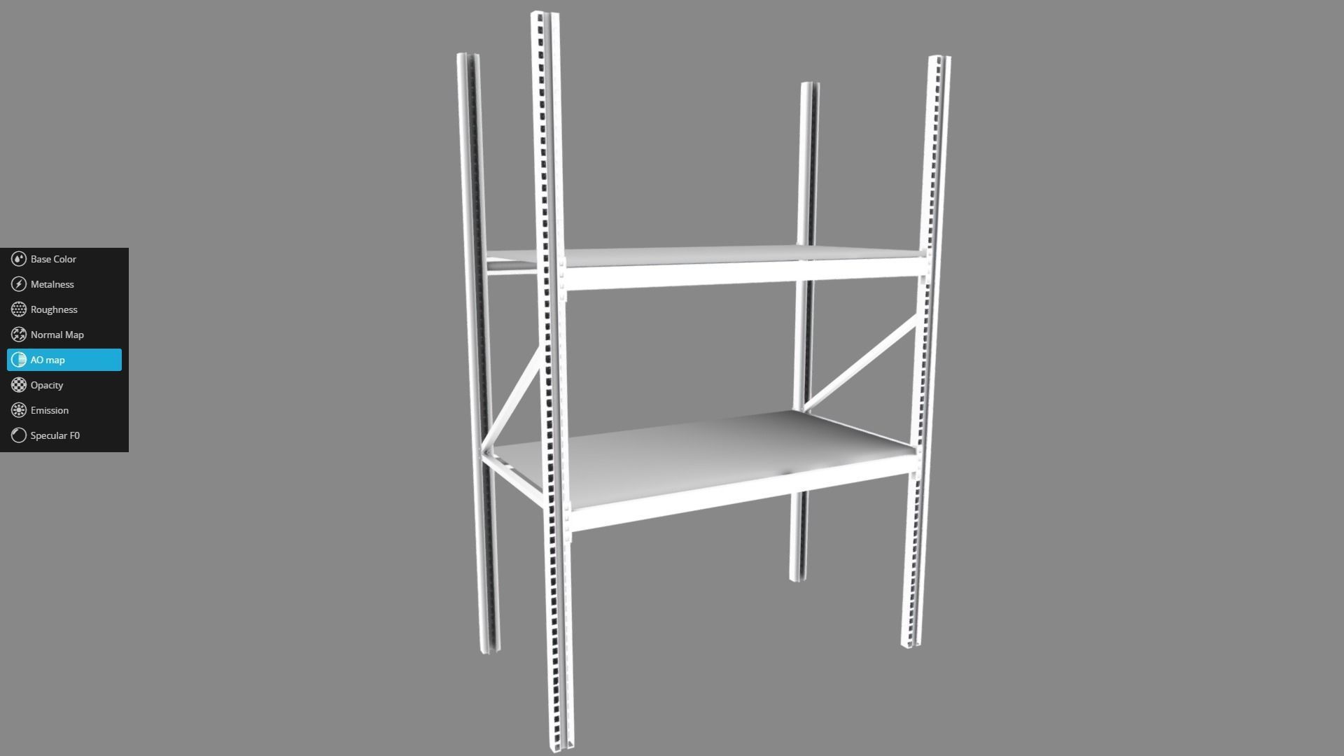 Racking Low poly PBR shelving unit Low-poly 3D model_17