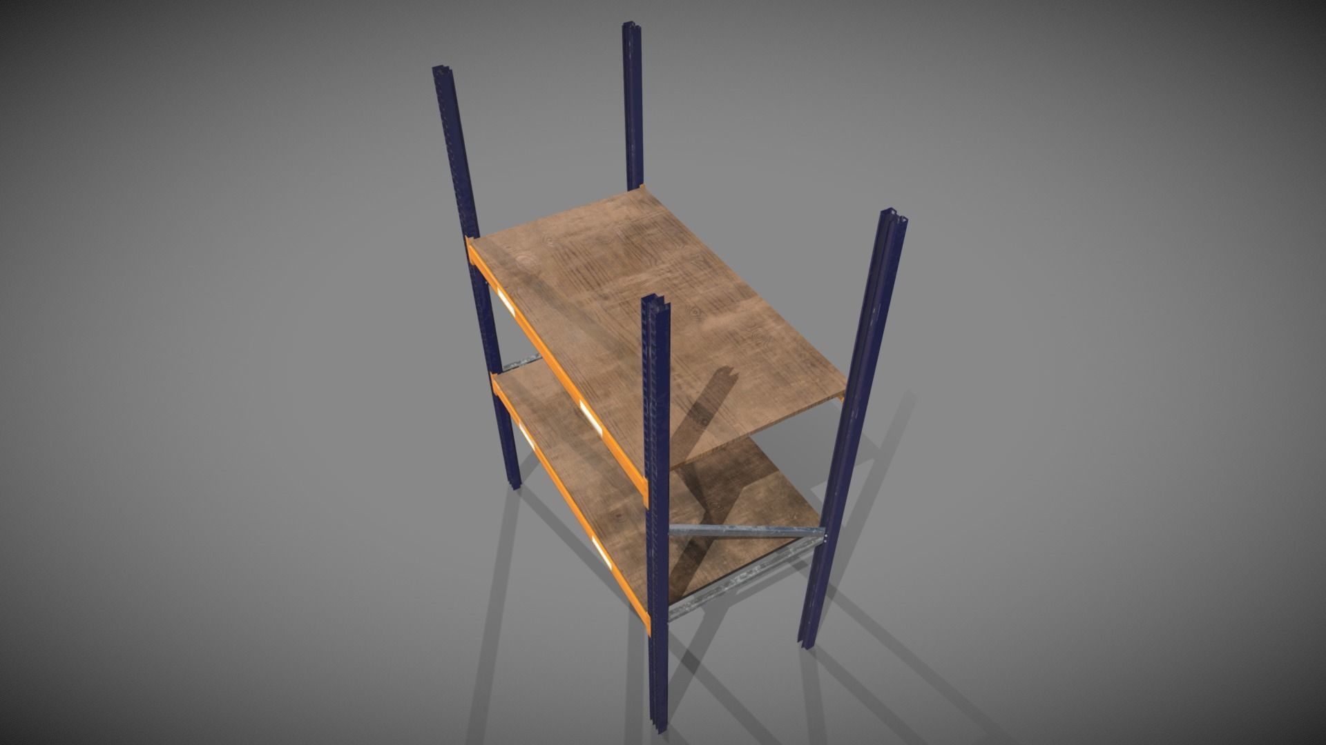 Racking Low poly PBR shelving unit Low-poly 3D model_10