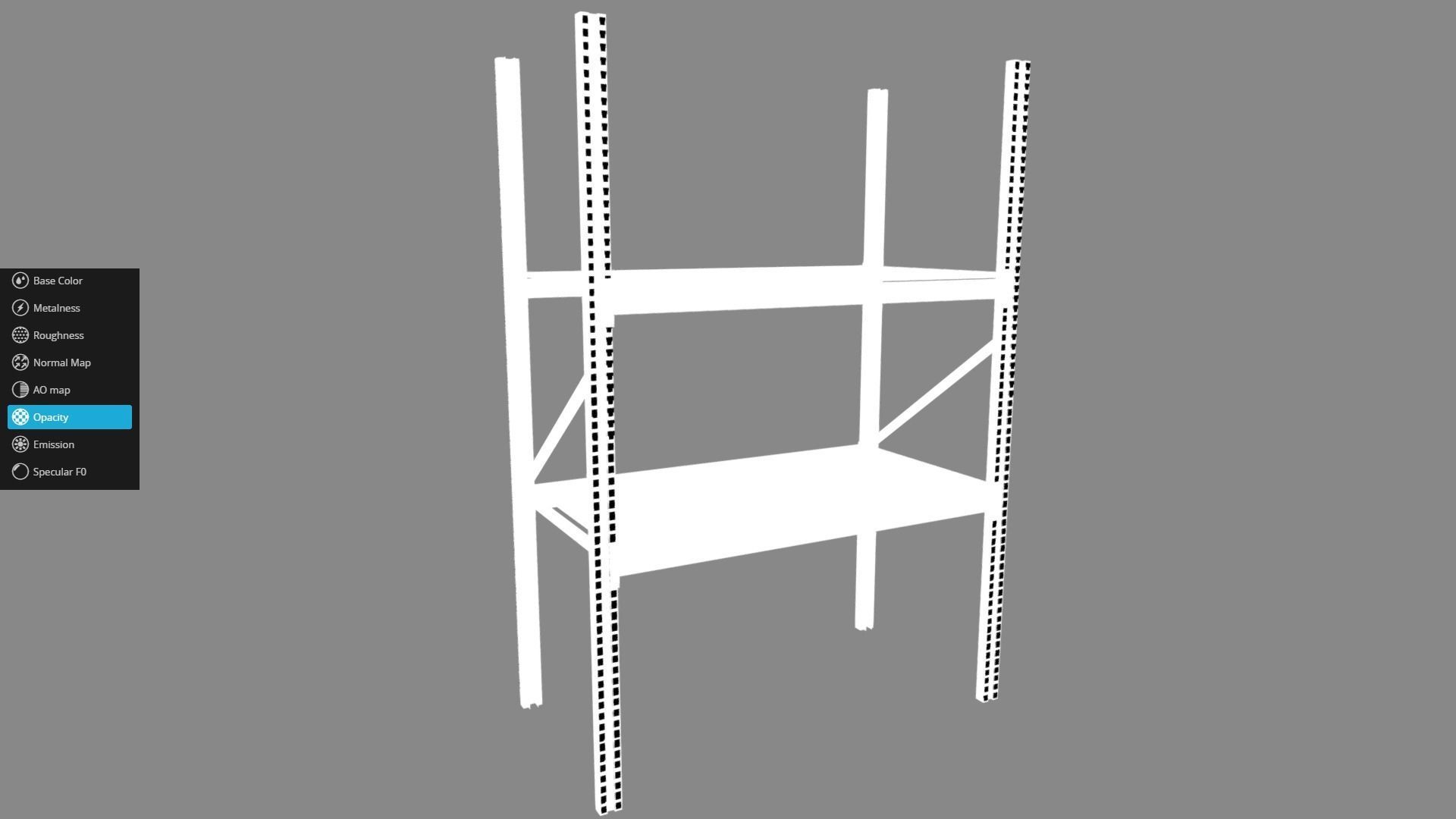 Racking Low poly PBR shelving unit Low-poly 3D model_16