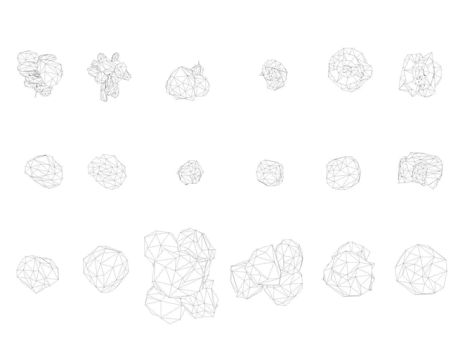 Cartoon Low Poly 18 Trees Pack Low-poly 3D model_11