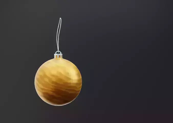  Yellow waves Chrismas ball