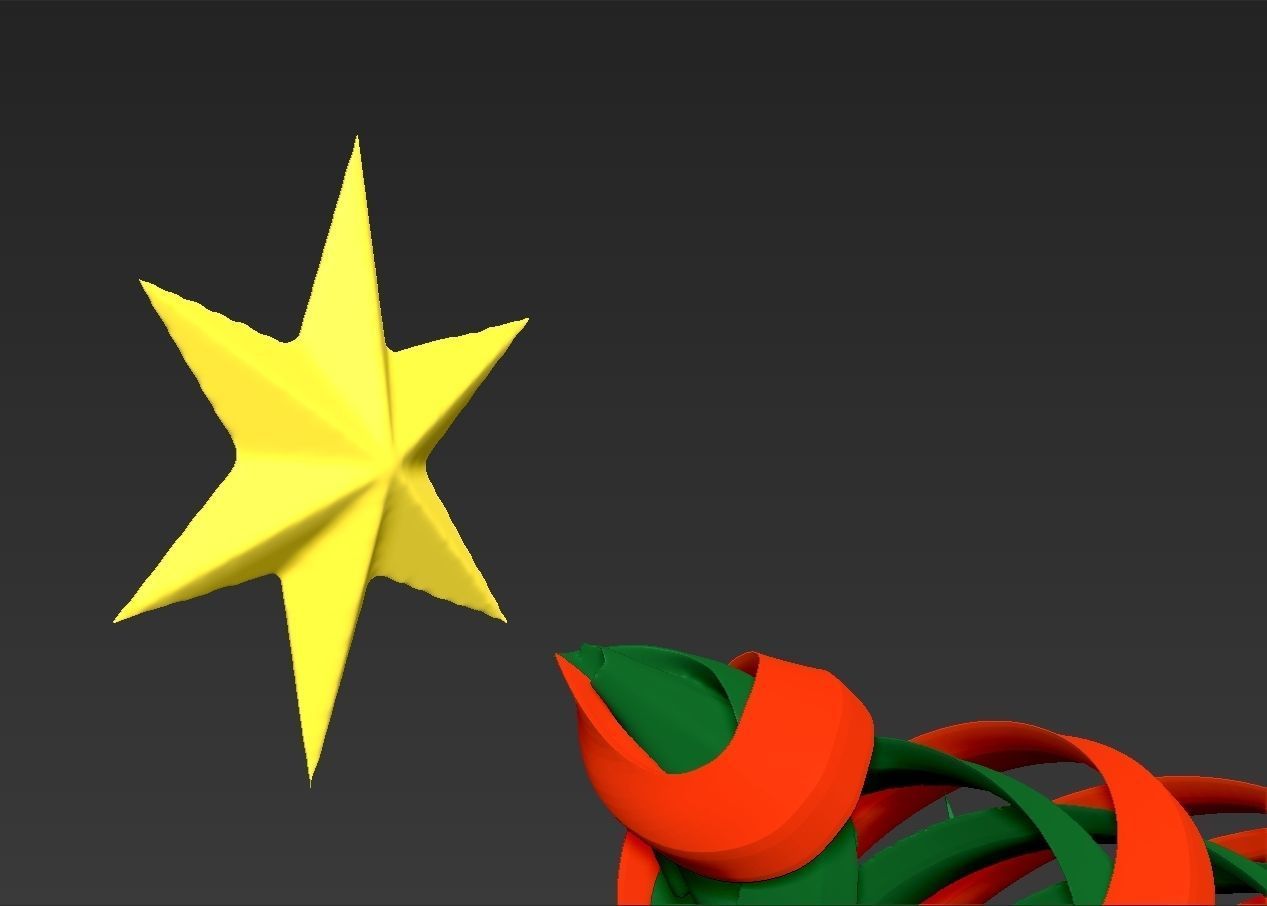 Christmas tree simple rotatable assembly model 3D print model_16