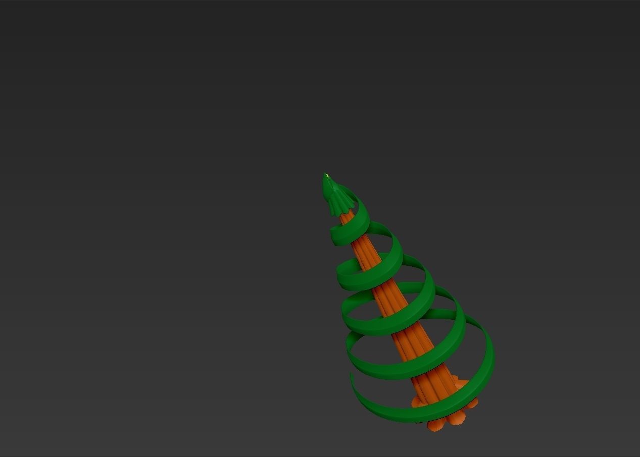 Christmas tree simple rotatable assembly model 3D print model_11