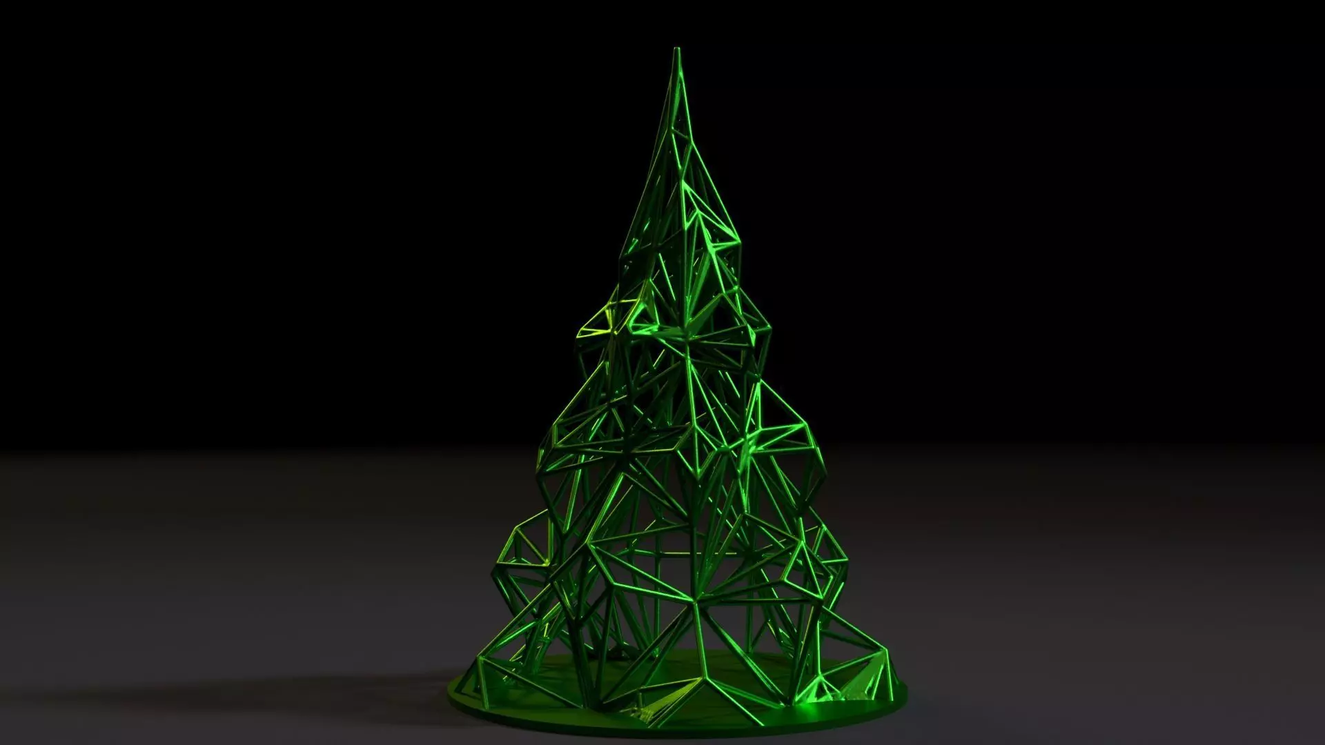 Christmas tree Voronoi Christmas decoration 3D print model_0