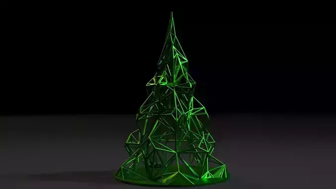 Christmas tree Voronoi Christmas decoration 3D print model
