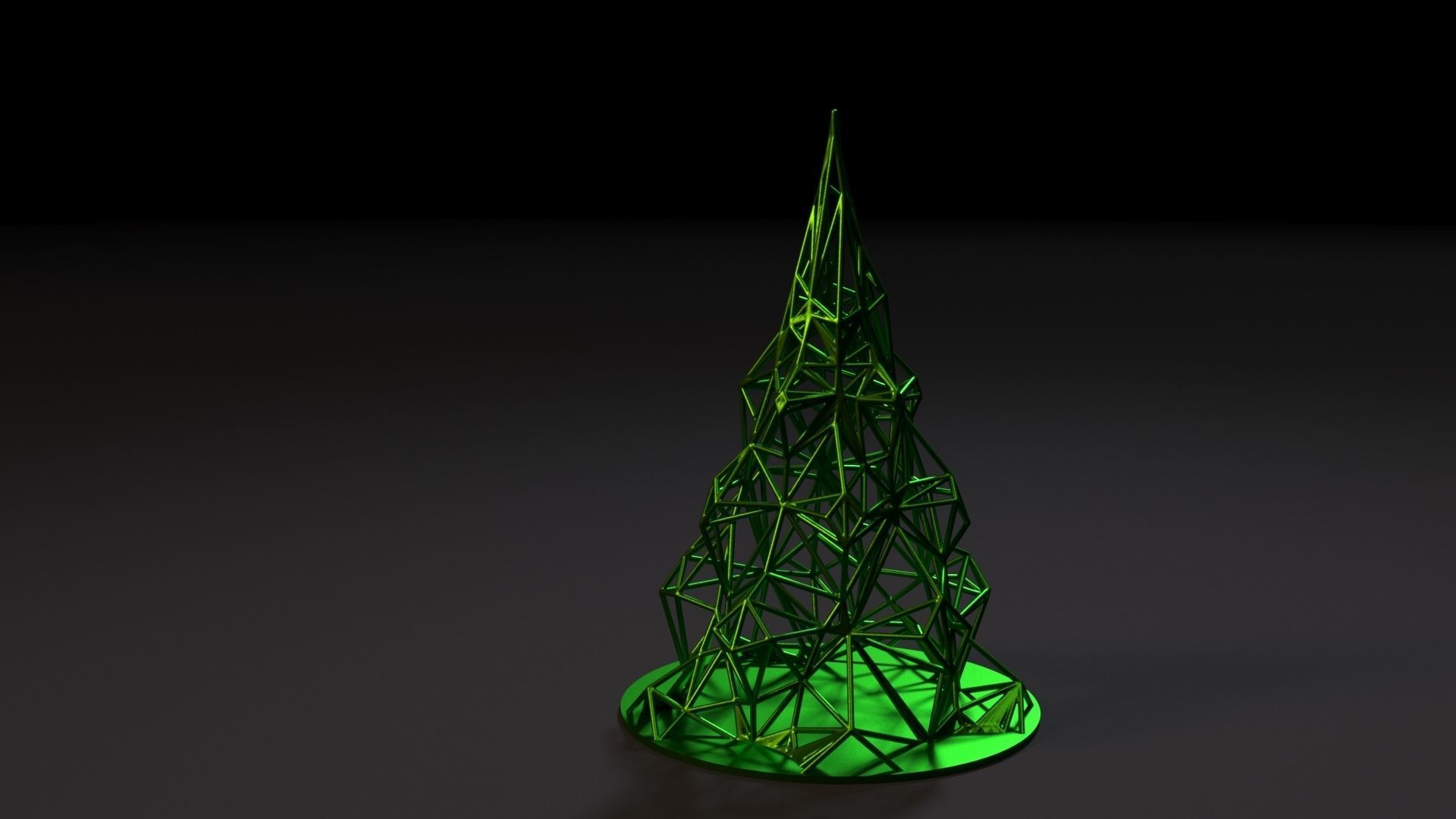 Christmas tree Voronoi Christmas decoration 3D print model_4