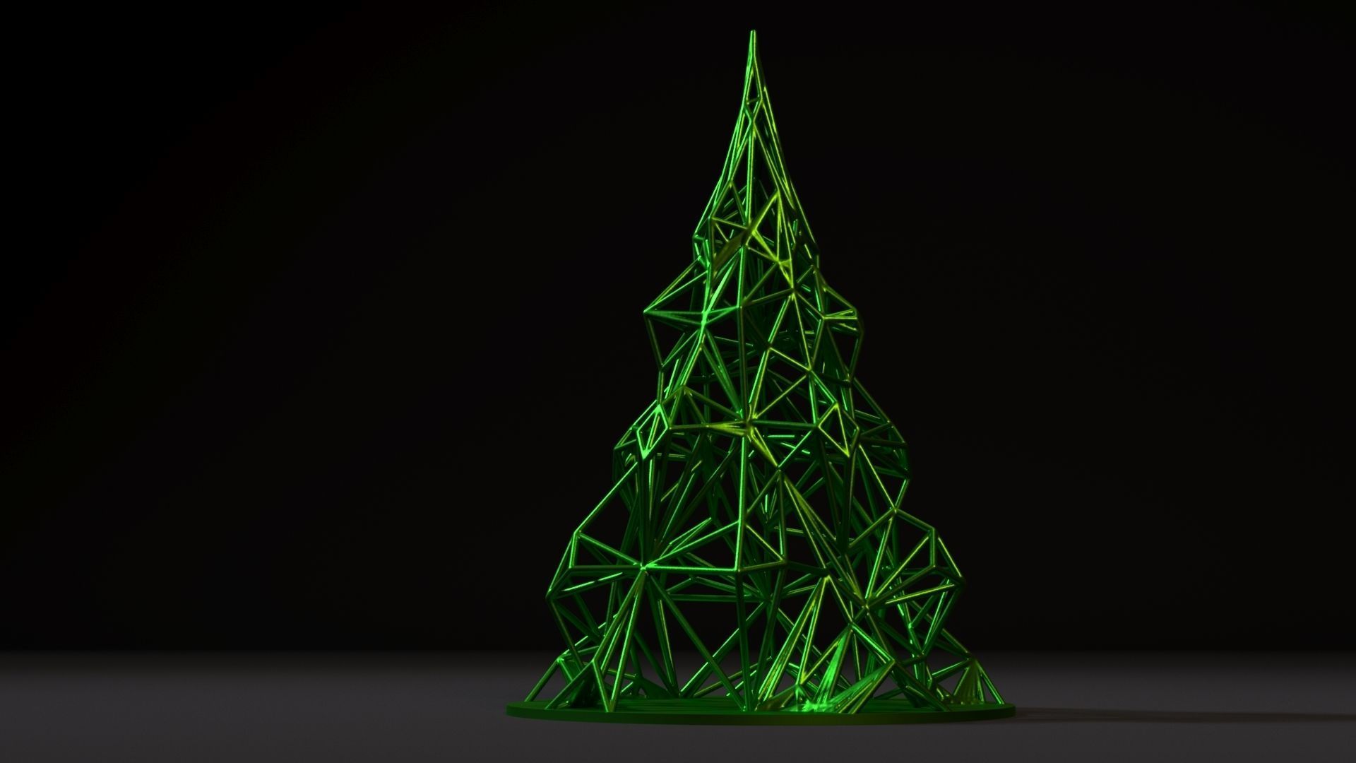 Christmas tree Voronoi Christmas decoration 3D print model_6