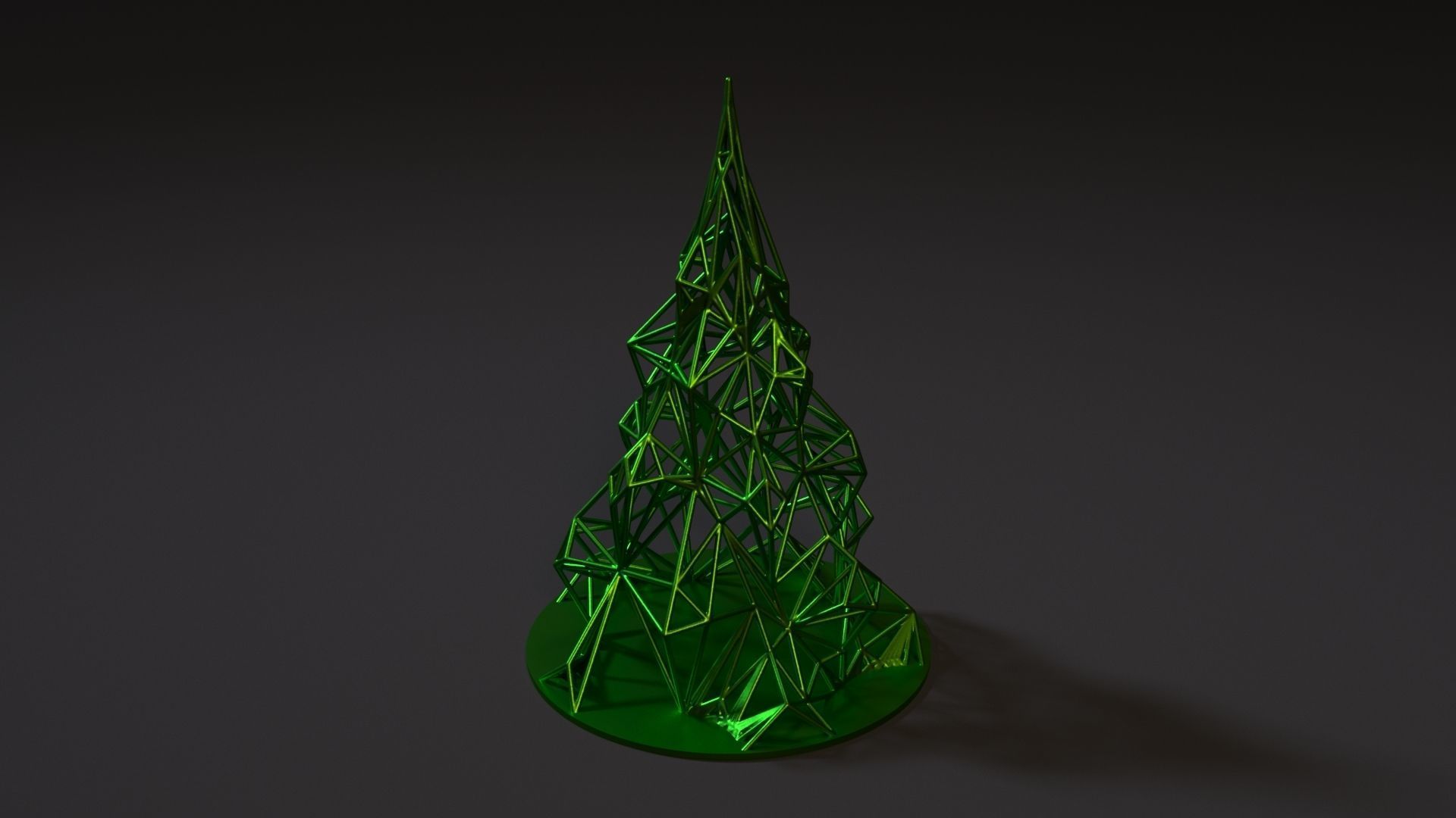 Christmas tree Voronoi Christmas decoration 3D print model_1