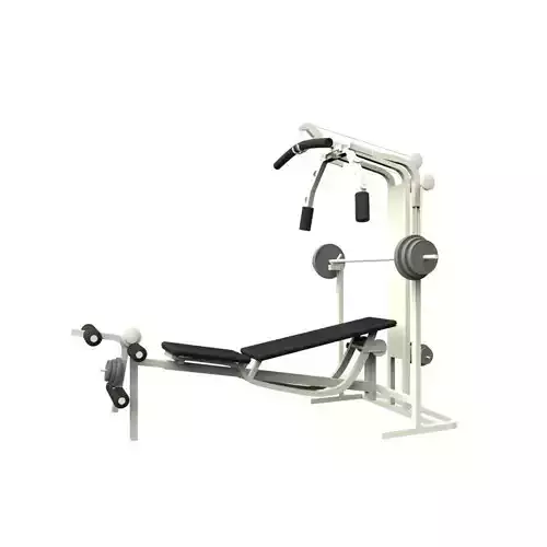 Gym Weight Bench Low-poly 3D model