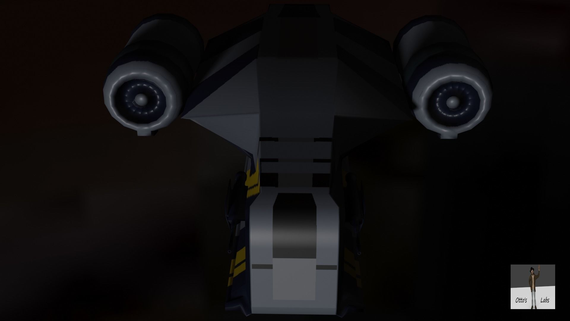 The Mandalorian Razor Crest spaceship Low-poly 3D model_5