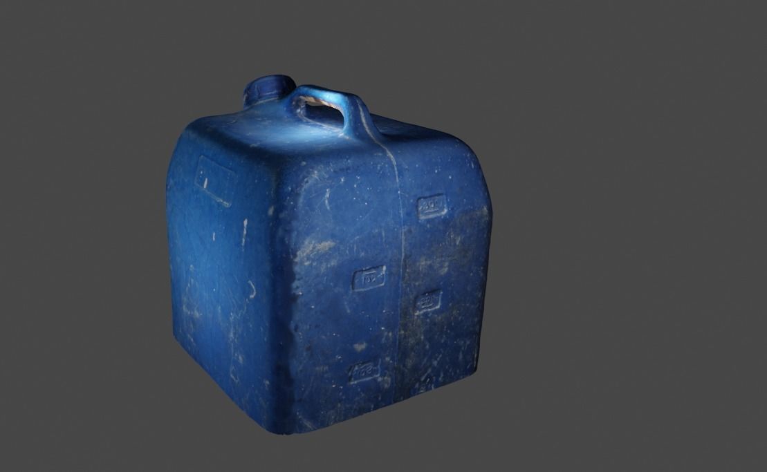 High poly detailed PBR Plastic Can 3D model_7