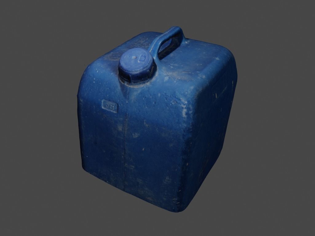 High poly detailed PBR Plastic Can 3D model_3