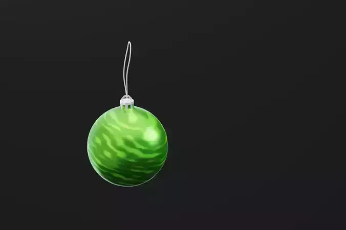 Spring Green waves Christmas  Ball
