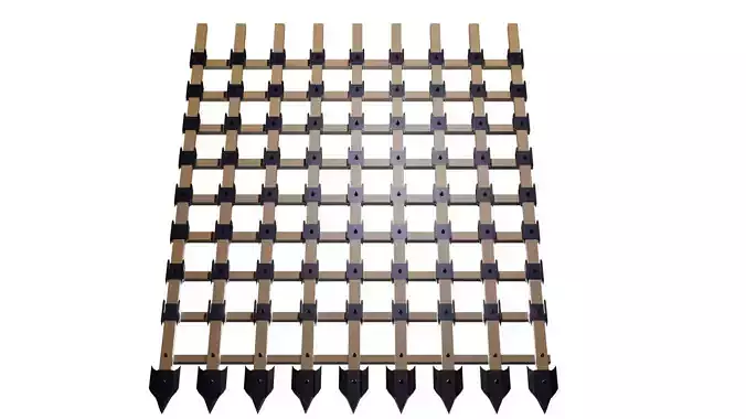 Portcullis with wood and iron