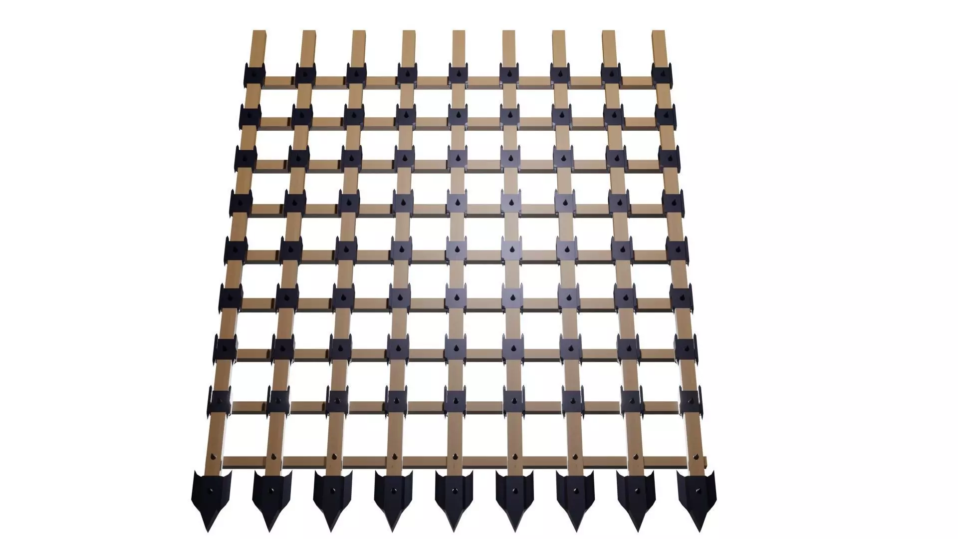 Portcullis with wood and iron 3D model