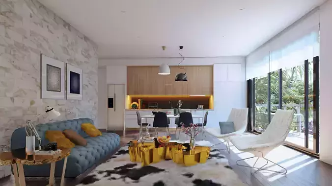 SCENE LUMION 9 LIVINGROOM BY YOGA4ARCH 3D model