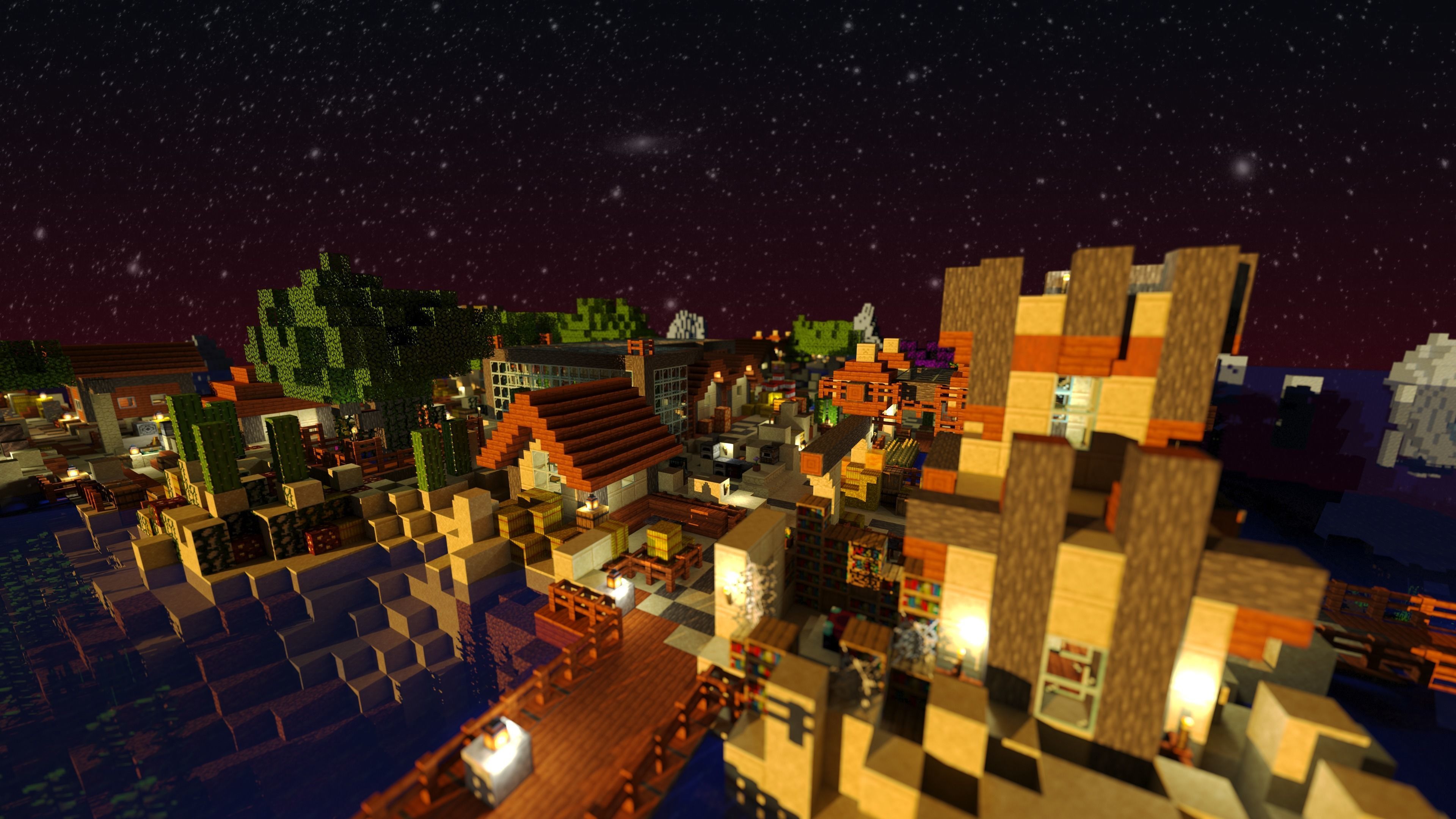 Magical Minecraft Village 3D model_14