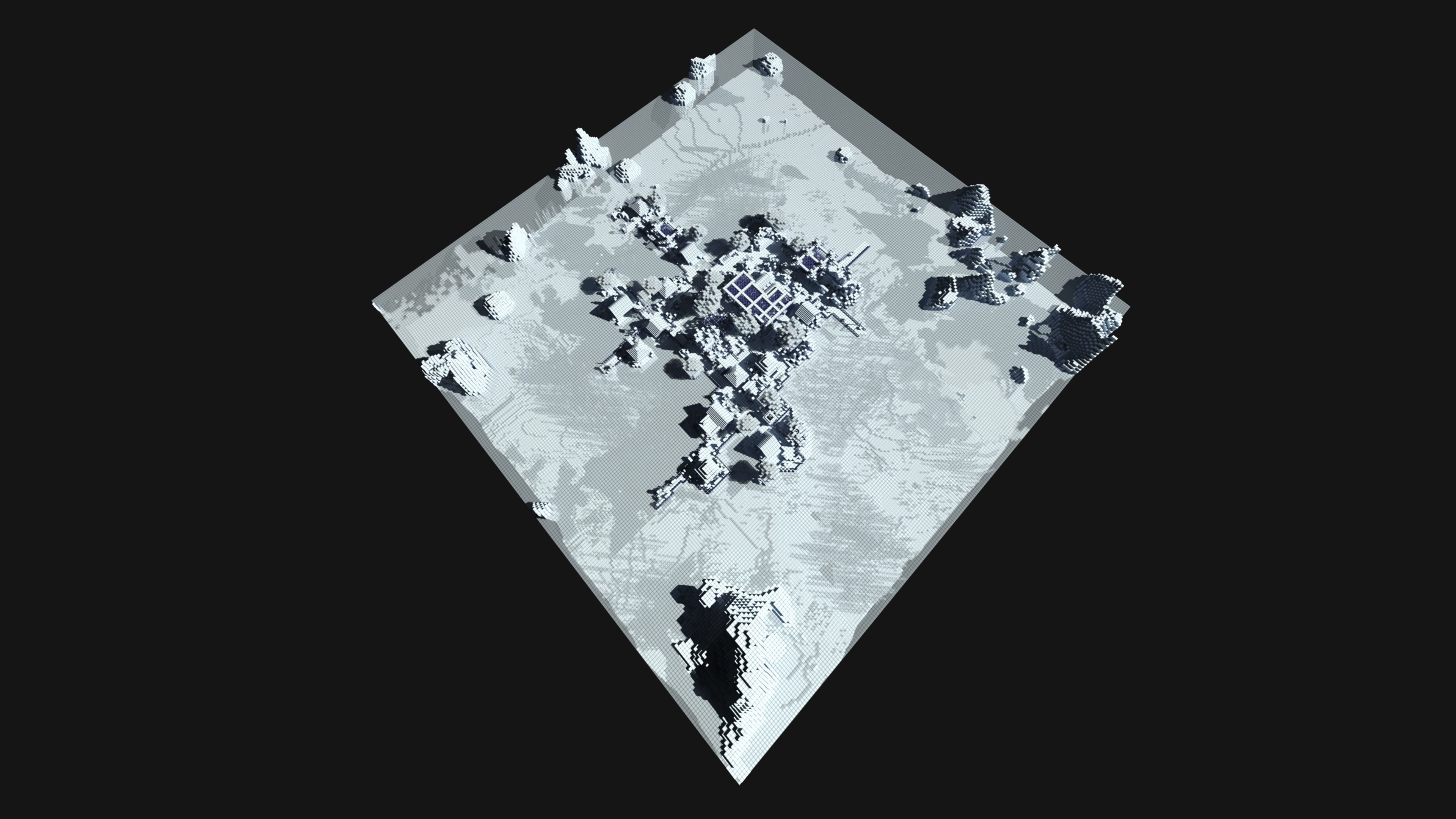 Magical Minecraft Village 3D model_31