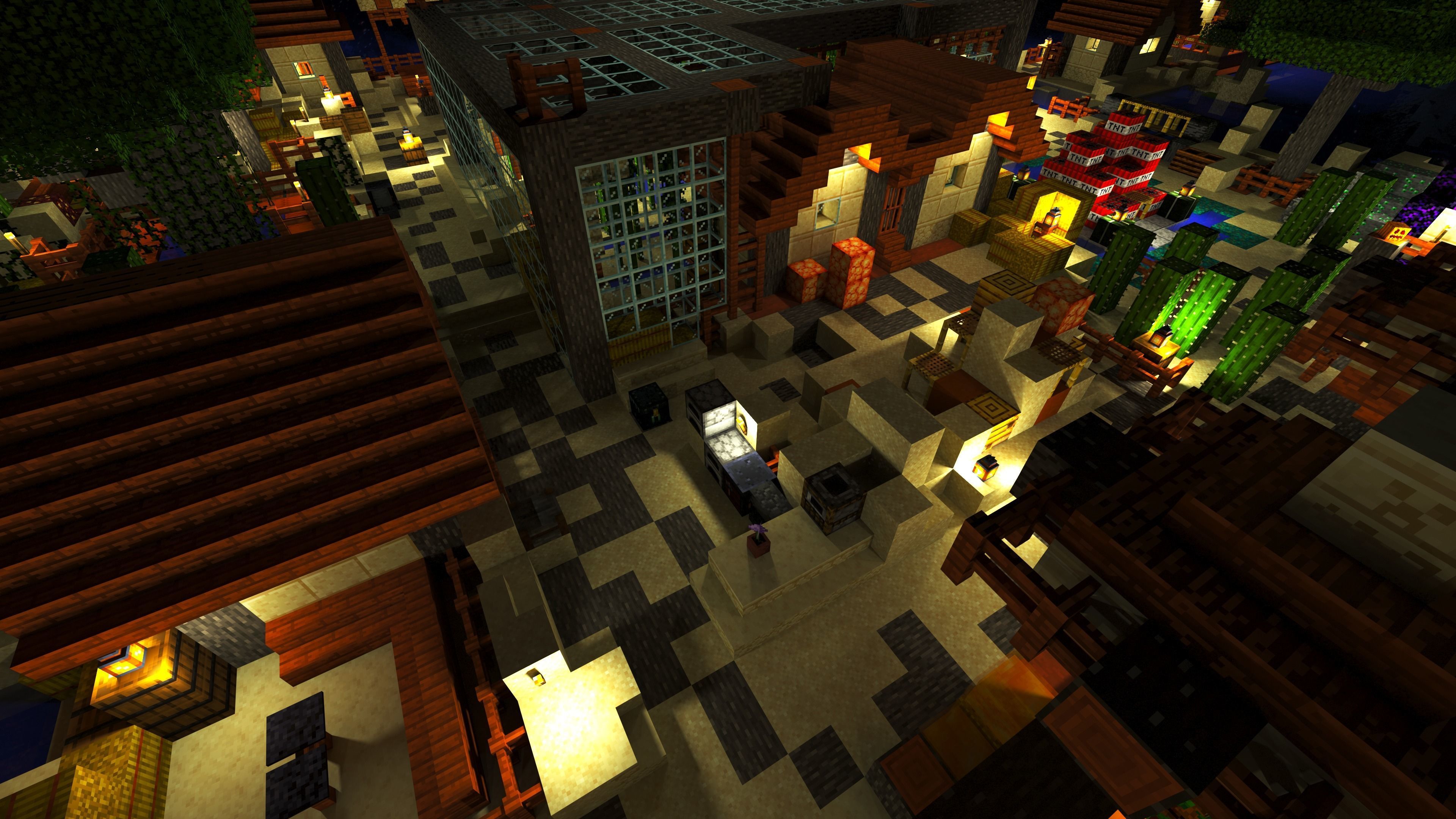 Magical Minecraft Village 3D model_7